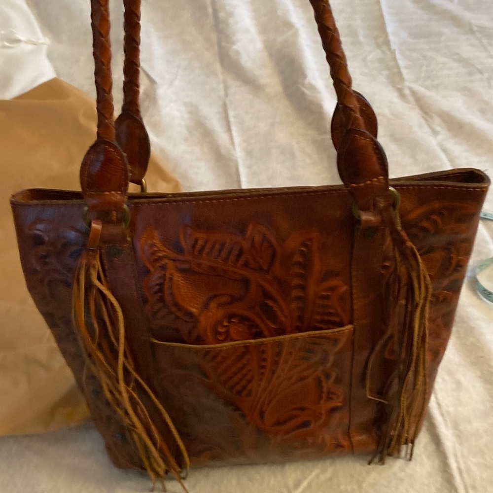 Patricia Nash Italian leather color Florence satchel purse
